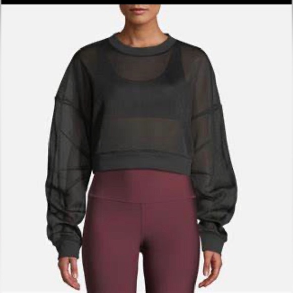 ALO Yoga Sweaters - ALO YOGA SHEER/ MESH LONG SLEEVE CROP